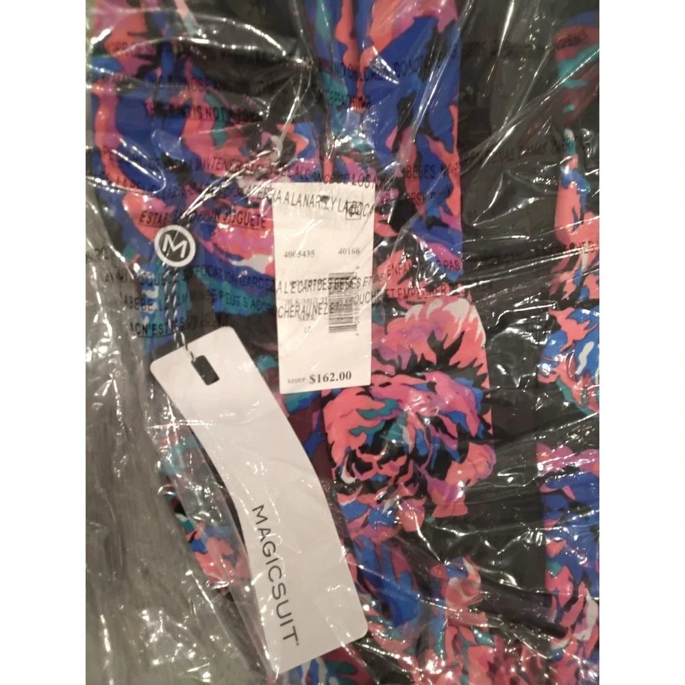 Magicsuit Women Black Floral High Neck One Piece Swimsuit Size 12 6017820 New - Picture 7 of 8